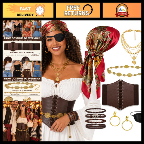 7pcs pirate costume - pirate,