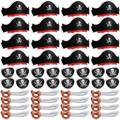 48pcs pirate party accessories - pirate,