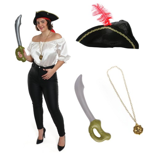 Ladies pirate costume blouse - ladies,