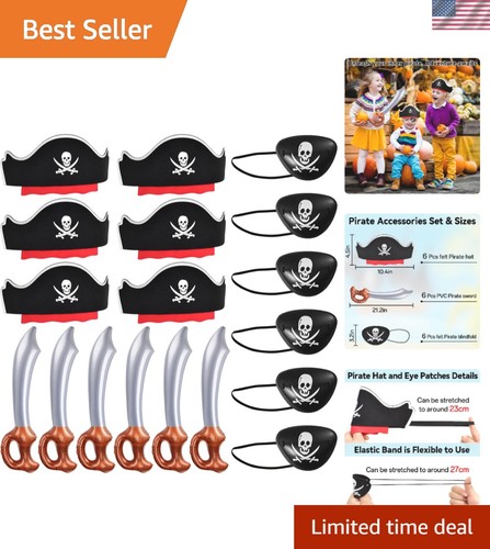 Durable felt pirate set 18 - ,