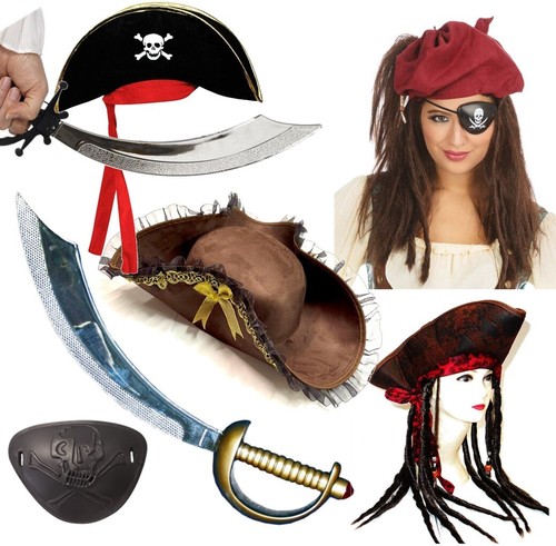 Pirate fancy dress - dress, accessories